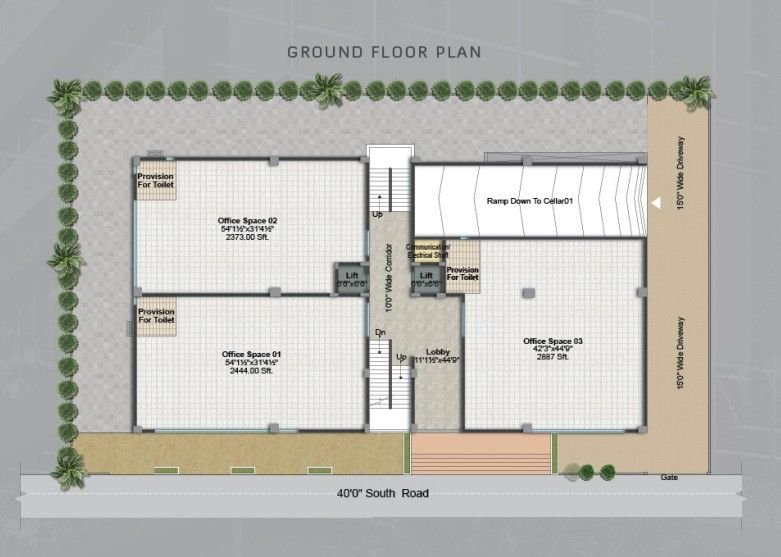 Ground Floor Commercial Space For Rent in Nanakramguda